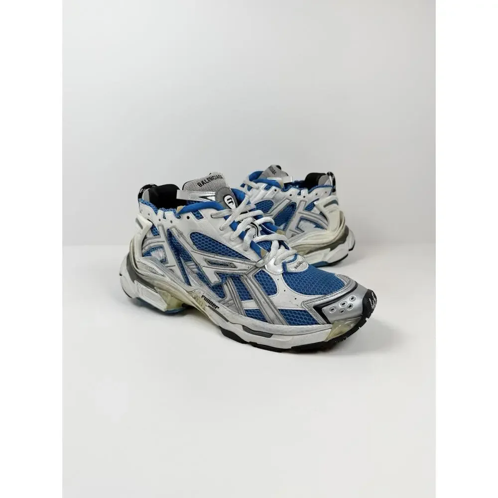 Size 45EU/12US - Balenciaga Runner White Blue Sneakers - Picture 2 of 8